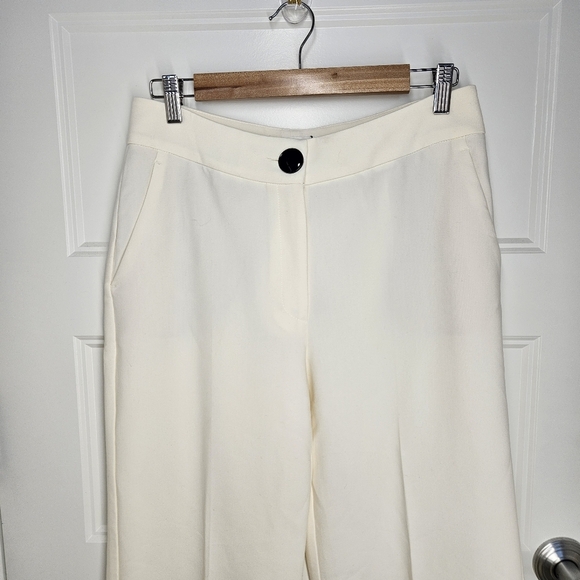 NWT!!! MNG Elegant Cream Wide-Leg Pants. Size 6 - Picture 2 of 8